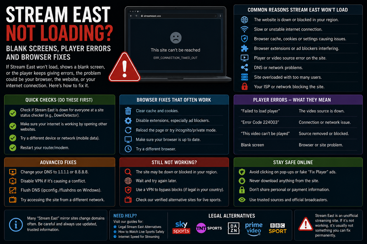 Why Does Stream East Redirect to Other Websites